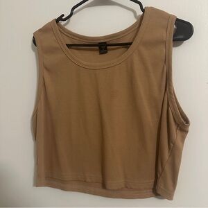 SHEIN Camel Ribbed Tank Top
